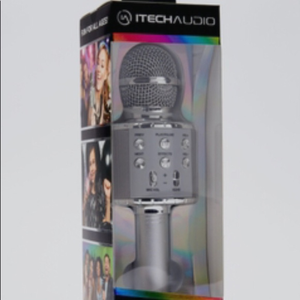 Silver wireless microphone